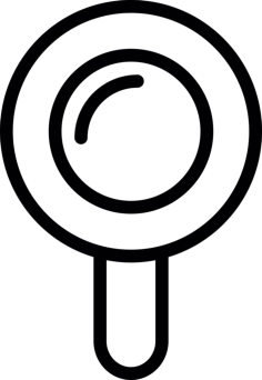 Magnifying Glass With Shine Stencil Svg Vector, Free Vectors File